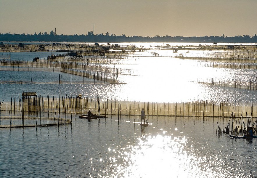 Beautiful Sunrise on Chuon Lagoon, Hue Beautiful Sunrise on Chuon Lagoon, Hue