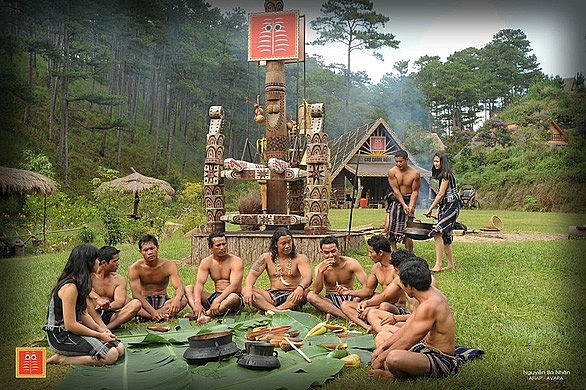 Cu Lan village - a tourist destination sought by domestic and foreign tourists when coming to Lac Duong district - Photo: provided by LCL Cu Lan village - a tourist destination sought by domestic and foreign tourists when coming to Lac Duong district - Photo: provided by LCL