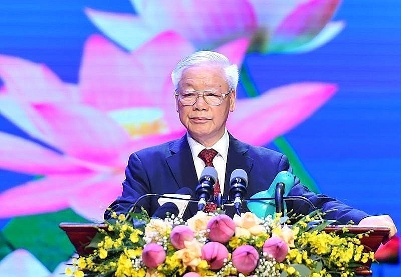 Party General Secretary Nguyen Phu Trong speaks at the Hanoi meeting on July 18 marking the 60th anniversary of Vietnam-Laos diplomatic relationship and 45 years since the signing of the bilateral treaty on amity and cooperation. (Photo: NDO/Dang Khoa) Party General Secretary Nguyen Phu Trong speaks at the Hanoi meeting on July 18 marking the 60th anniversary of Vietnam-Laos diplomatic relationship and 45 years since the signing of the bilateral treaty on amity and cooperation. (Photo: NDO/Dang Khoa)