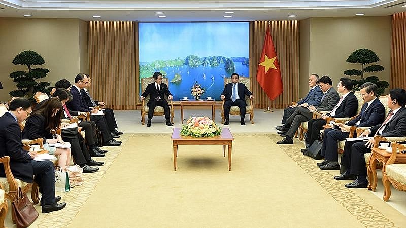 Prime Minister Pham Minh Chinh received Chairman of the Board of Directors of the Japan Bank for International Cooperation (JBIC) Maeda Tadashi in Hanoi on July 22, Prime Minister Pham Minh Chinh received Chairman of the Board of Directors of the Japan Bank for International Cooperation (JBIC) Maeda Tadashi in Hanoi on July 22,