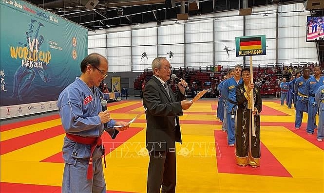 Successfully organized the 6th Vovinam-Viet Vo Dao World Championship in France. Photo: VNA Successfully organized the 6th Vovinam-Viet Vo Dao World Championship in France. Photo: VNA