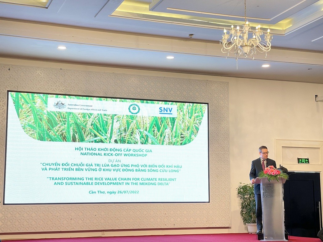 Peter Loach, SNV in Vietnam Country Director speaks at the event. Source: SNV Vietnam Peter Loach, SNV in Vietnam Country Director speaks at the event. Source: SNV Vietnam