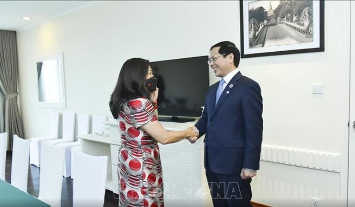 Vietnamese Foreign Minister Meets Officials on AMM-55 Sidelines Vietnamese Foreign Minister Meets Officials on AMM-55 Sidelines