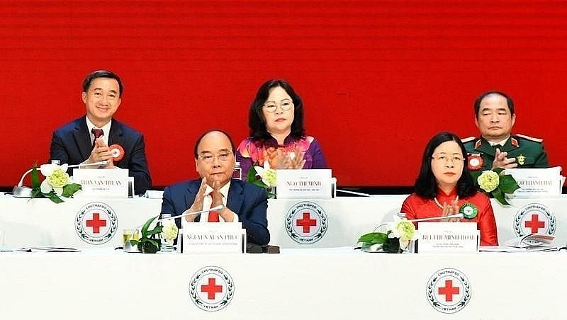 President Nguyen Xuan Phuc at the Congress of the Vietnam Red Cross Society. (Photo: NDO) President Nguyen Xuan Phuc at the Congress of the Vietnam Red Cross Society. (Photo: NDO)
