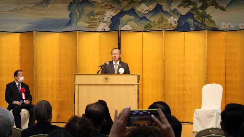 Ambassador Vu Hong Nam speaks at the event. Source: VOV Ambassador Vu Hong Nam speaks at the event. Source: VOV