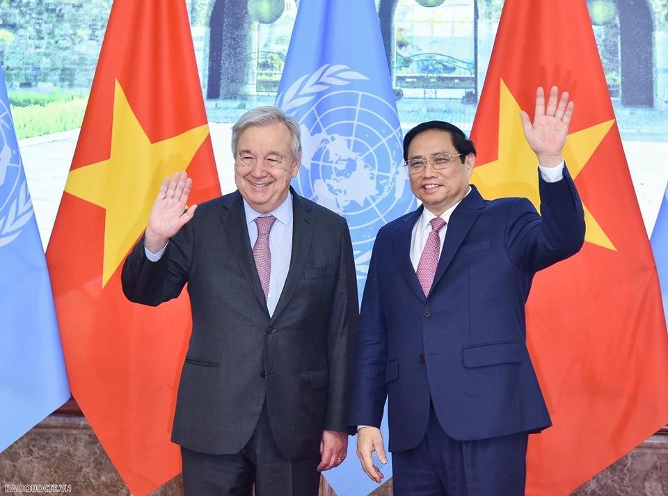 United Nations Secretary-General António Guterres meeting with Prime Minister Pham Minh Chinh. Source: baoquocte.vn United Nations Secretary-General António Guterres meeting with Prime Minister Pham Minh Chinh. Source: baoquocte.vn