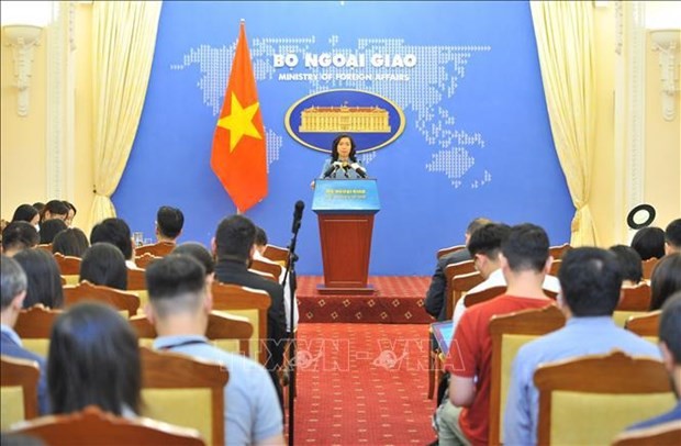 Spokeswoman Le Thi Thu Hang at the Foreign Ministry’s press briefing on November 3. Photo: VNA Spokeswoman Le Thi Thu Hang at the Foreign Ministry’s press briefing on November 3. Photo: VNA