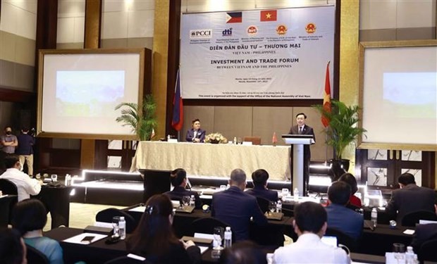 NA Chairman Vuong Dinh Hue speaks at the event. Photo: VNA NA Chairman Vuong Dinh Hue speaks at the event. Photo: VNA