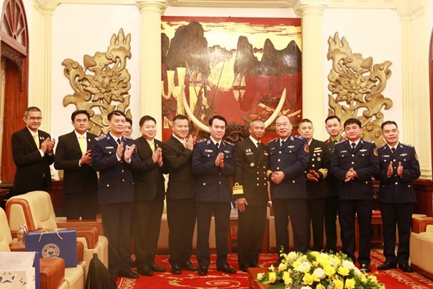 The VCG High Command and THAI-MECC delegations. Photo: canhsatbien.vn The VCG High Command and THAI-MECC delegations. Photo: canhsatbien.vn