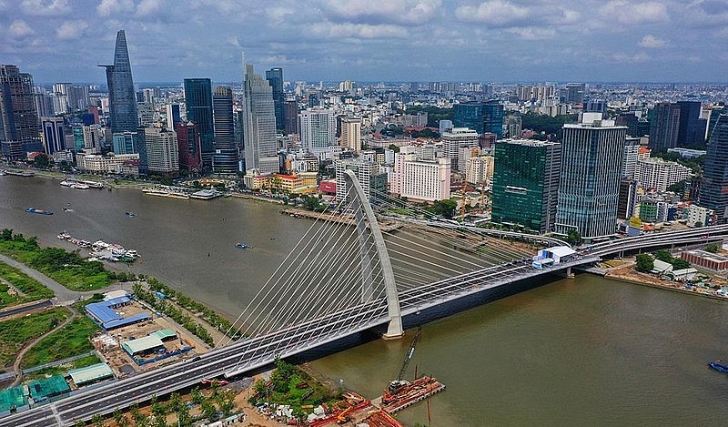 Thu Thiem 2 Bridge in Ho Chi Minh City. Photo: VnExpress Thu Thiem 2 Bridge in Ho Chi Minh City. Photo: VnExpress