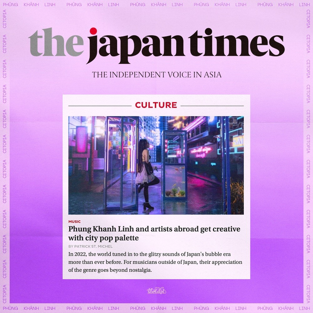 Phung Khanh Linh's album 'Citopia' features 10 songs with clear connections to city pop. Many musicians outside of Japan are now retrofitting the sounds of city pop to reflect current moods. Phung Khanh Linh's album 'Citopia' features 10 songs with clear connections to city pop. Many musicians outside of Japan are now retrofitting the sounds of city pop to reflect current moods.