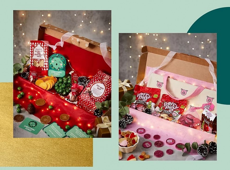 From shortbread trees and chocolate coins to caterpillar fruit gums and candy-cane sweets, there’s plenty to tuck into From shortbread trees and chocolate coins to caterpillar fruit gums and candy-cane sweets, there’s plenty to tuck into