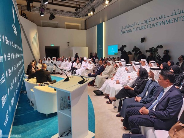 At a working session of the World Government Summit. Photo: VNA At a working session of the World Government Summit. Photo: VNA