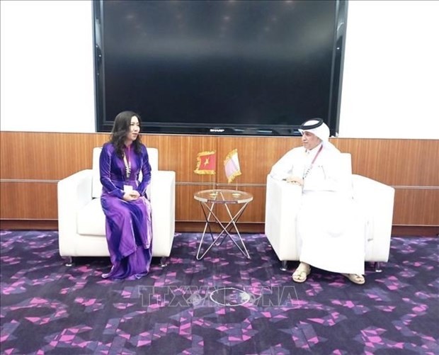 Deputy Foreign Minister Le Thi Thu Hang holds talks with Qatar's Minister of State for Foreign Affairs Soltan bin Saad al-Muraikhi. Photo: VNA Deputy Foreign Minister Le Thi Thu Hang holds talks with Qatar's Minister of State for Foreign Affairs Soltan bin Saad al-Muraikhi. Photo: VNA