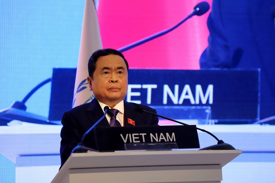 Vice Chairman of the National Assembly of Vietnam Tran Thanh Man addresses the general debate of the onoging 146th IPU assembly in Bahrain on March 13 (local tim). Photo: daibieunhandan.vn. Vice Chairman of the National Assembly of Vietnam Tran Thanh Man addresses the general debate of the onoging 146th IPU assembly in Bahrain on March 13 (local tim). Photo: daibieunhandan.vn.