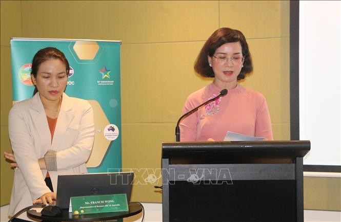 Vice Chairwoman of the provincial People’s Committee Tran Tuyet Minh speaks at the event (Photo: VNA)