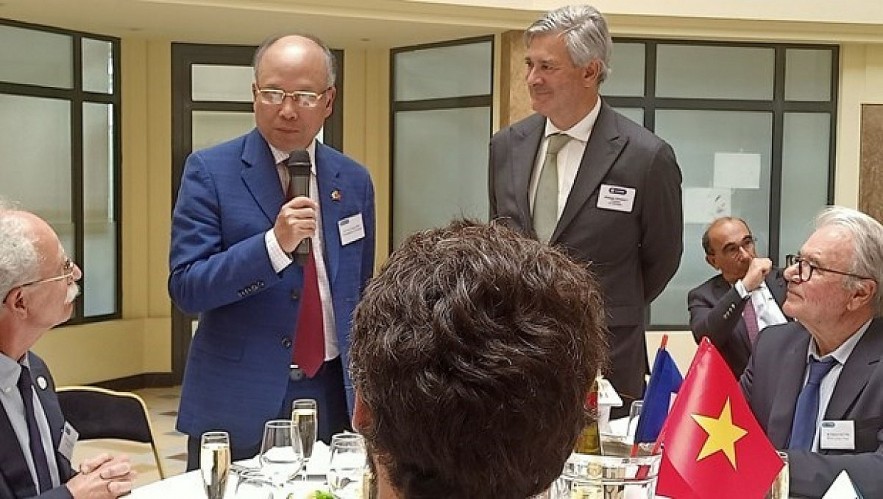 Vietnamese Ambassador Dinh Toan Thang at the event. (Photo: VNA)