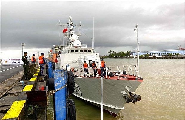Ship 263 of the Naval Region 3 Command under the Vietnam People's Navy docks at Sihanoukville, Preah Sihanouk province, Cambodia. (Photo: VNA) Ship 263 of the Naval Region 3 Command under the Vietnam People's Navy docks at Sihanoukville, Preah Sihanouk province, Cambodia. (Photo: VNA)