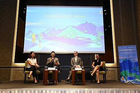At the release of the 8th Southeast Asia Digital Economy report in HCM City last week. Photo courtesy of Google At the release of the 8th Southeast Asia Digital Economy report in HCM City last week. Photo courtesy of Google