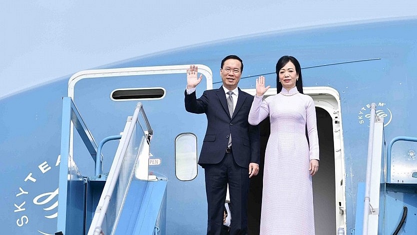 President Vo Van Thuong and his spouse. President Vo Van Thuong and his spouse.