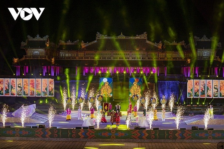 An art program at the Hue Imperial City Relic Site (Photo: VOV) An art program at the Hue Imperial City Relic Site (Photo: VOV)
