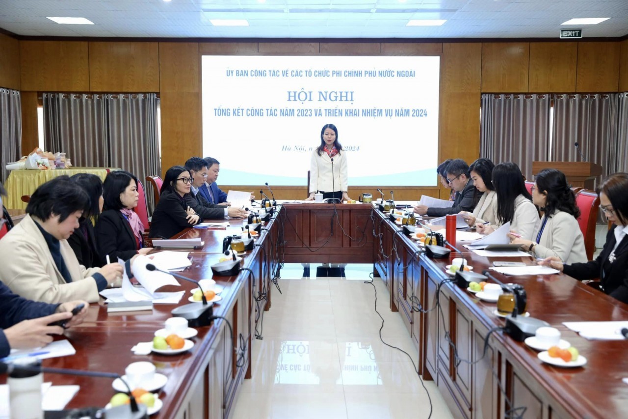 Deputy Minister of Foreign Affairs, Chairman of the Committee Nguyen Minh Hang spoke at the Conference. (Photo: Dinh Hoa)
