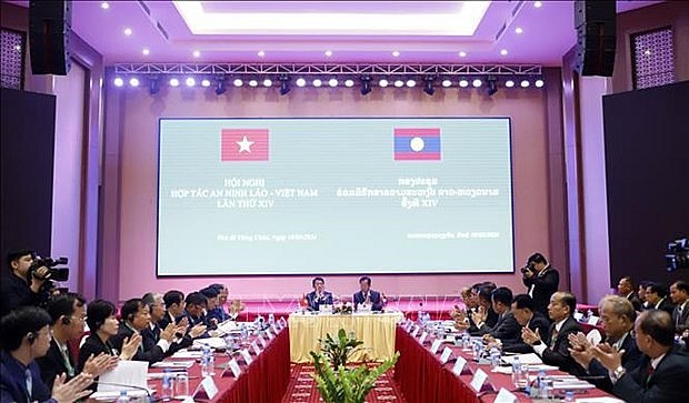 At the14th Vietnam - Laos Security Cooperation Conference in Vientiane, Laos. (Photo: VNA) At the14th Vietnam - Laos Security Cooperation Conference in Vientiane, Laos. (Photo: VNA)