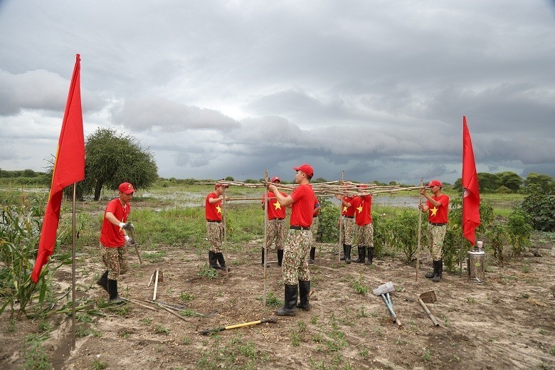 Vietnamese Engineering Officers help Abyei People Repair Roads, Plant Trees Vietnamese Engineering Officers help Abyei People Repair Roads, Plant Trees