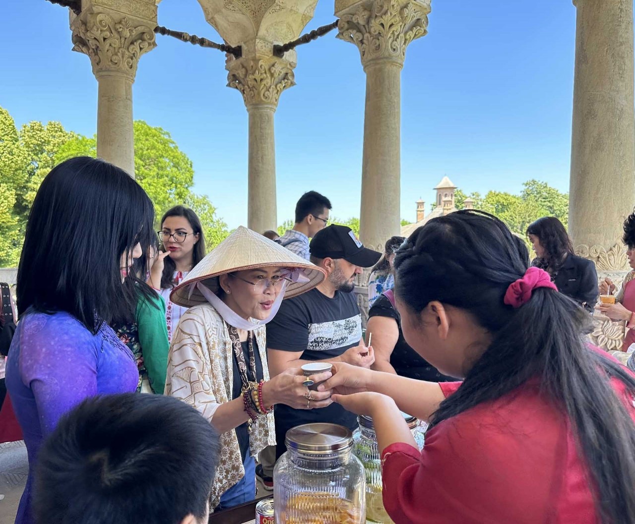 Visitors enjoyed learning about Vietnamese coffee. Visitors enjoyed learning about Vietnamese coffee.