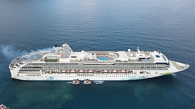 Cruise ship Resorts World One. Photo: VNS Cruise ship Resorts World One. Photo: VNS