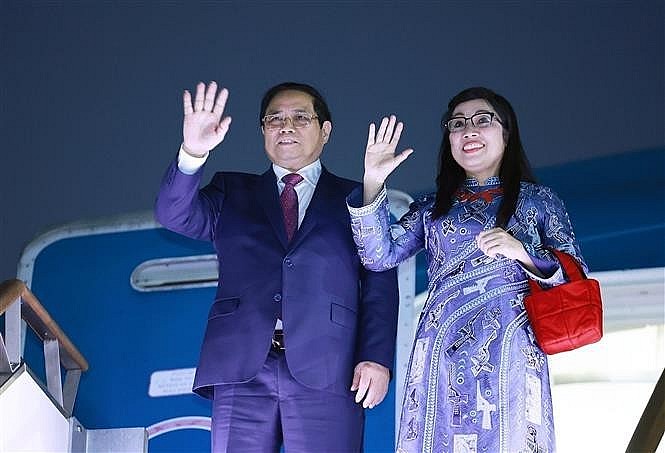 PM Pham Minh Chinh and his spouse conclude an official visit to the Republic of Korea (Photo: VNA) PM Pham Minh Chinh and his spouse conclude an official visit to the Republic of Korea (Photo: VNA)