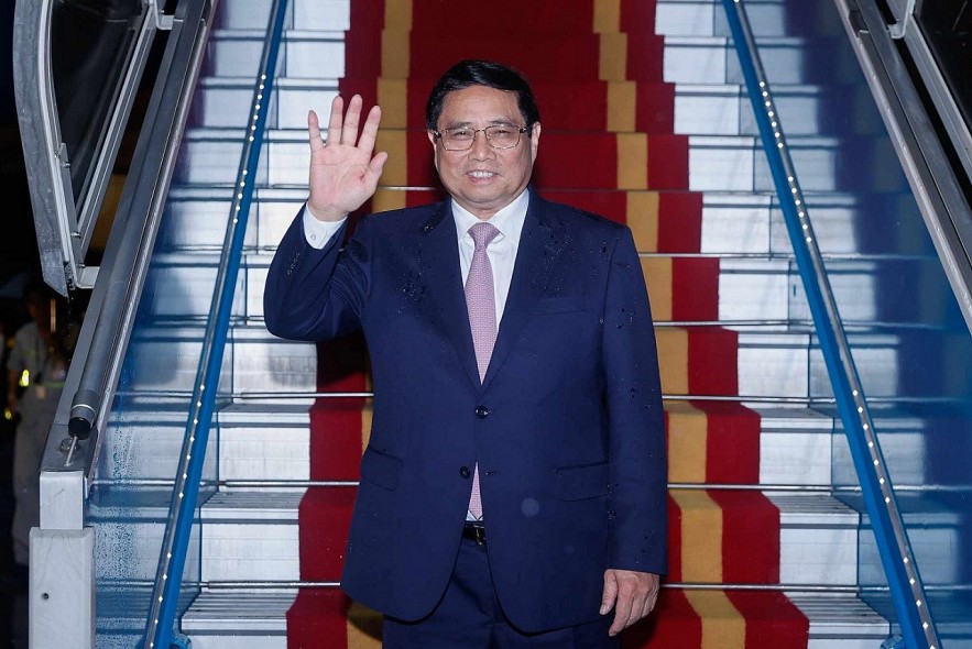 At 8 PM on July 30, Prime Minister Pham Minh Chinh left Vietnam for New Delhi for his state visit to India. Photo: Nhat Bac At 8 PM on July 30, Prime Minister Pham Minh Chinh left Vietnam for New Delhi for his state visit to India. Photo: Nhat Bac