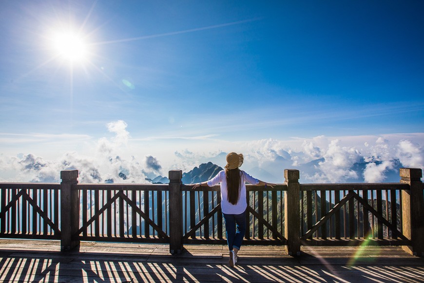 From here, you’ll have the rewarding, unbelievable sight of cloud-covered peaks stretching all the way to the horizon. From here, you’ll have the rewarding, unbelievable sight of cloud-covered peaks stretching all the way to the horizon.