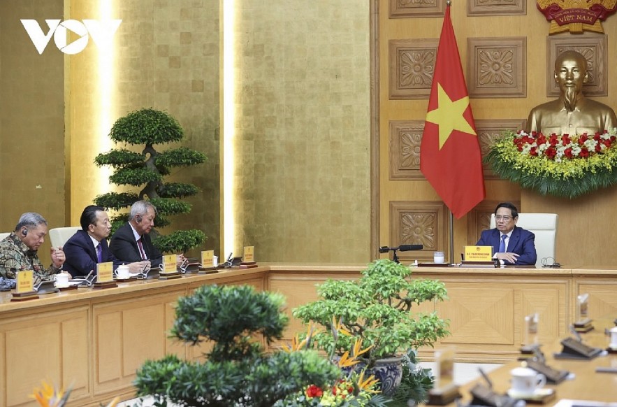 Vietnamese Prime Minister Pham Minh Chinh receives ASEAN Business Advisory Council (ASEAN BAC) leaders in Hanoi on September 13. Vietnamese Prime Minister Pham Minh Chinh receives ASEAN Business Advisory Council (ASEAN BAC) leaders in Hanoi on September 13.