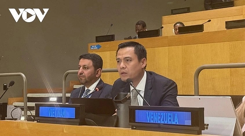 Ambassador Dang Hoang Giang, Permanent Representative of Vietnam to the UN speaks at the event. Ambassador Dang Hoang Giang, Permanent Representative of Vietnam to the UN speaks at the event.