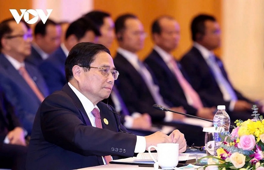 Pham Minh Chinh speaks at the 10th Ayeyawady-Chao Phraya-Mekong Economic Cooperation Strategy (ACMECS) Summit in Kunming, China, on November 7. Pham Minh Chinh speaks at the 10th Ayeyawady-Chao Phraya-Mekong Economic Cooperation Strategy (ACMECS) Summit in Kunming, China, on November 7.