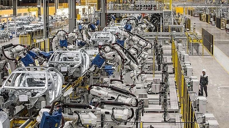 Electric car production and assembly line of Vinfast Factory. Electric car production and assembly line of Vinfast Factory.