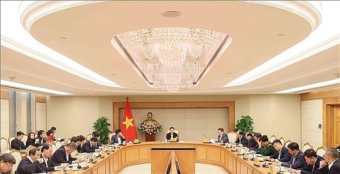 Deputy Prime Minister Tran Hong Ha chairs the meeting. Deputy Prime Minister Tran Hong Ha chairs the meeting.