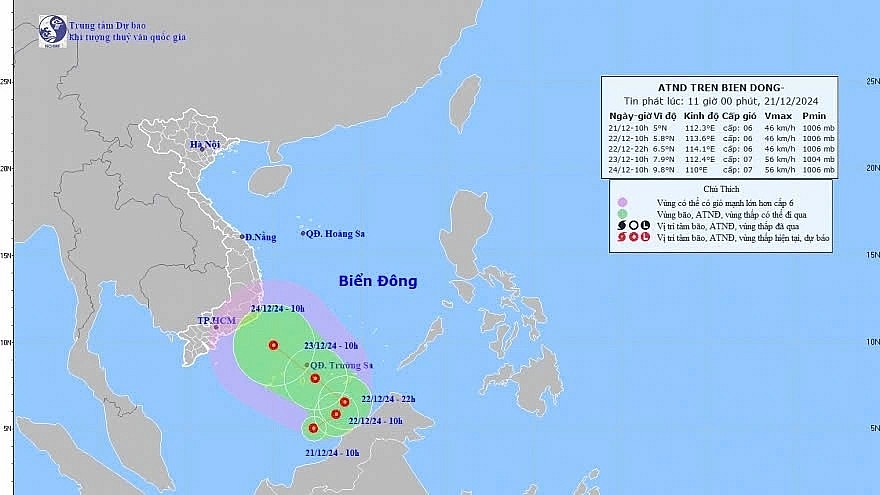 The tropical depression forming in the East Sea in December is unusual, as late-year formations are less common. The tropical depression forming in the East Sea in December is unusual, as late-year formations are less common.