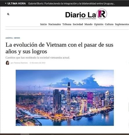 Screenshot of the article on Vietnamese culture from the Uruguayan newspaper Diario LaR. Photo: Dieu Huong/VNA Correspondent in South America) Screenshot of the article on Vietnamese culture from the Uruguayan newspaper Diario LaR. Photo: Dieu Huong/VNA Correspondent in South America)