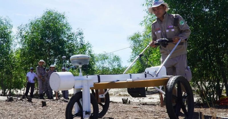 Mine clearance in Quang Tri Vietnam. Mine clearance in Quang Tri Vietnam.