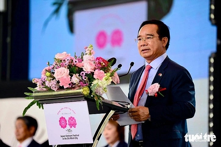 Nguyen Van Duoc, chairman of the Ho Chi Minh City People’s Committee, addresses the opening ceremony (Photo: tuoitre.vn) Nguyen Van Duoc, chairman of the Ho Chi Minh City People’s Committee, addresses the opening ceremony (Photo: tuoitre.vn)