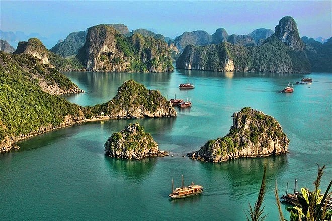 A view of Ha Long Bay, a UNESCO World Natural Heritage Site (Source: Getty) A view of Ha Long Bay, a UNESCO World Natural Heritage Site (Source: Getty)