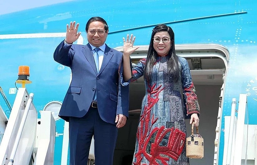 PM Pham Minh Chinh and his spouse (Photo: VNA) PM Pham Minh Chinh and his spouse (Photo: VNA)