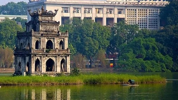 The Turtle Tower in Hoan Kiem Lake, a popular attraction for locals and tourists. The Turtle Tower in Hoan Kiem Lake, a popular attraction for locals and tourists.