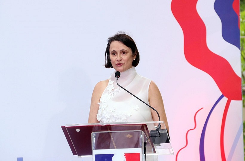 French Consul General in HCM City Emmanuelle Pavillon-Grosser speaks at the ceremony marking France’s Bastille Day. (Photo: VNA) French Consul General in HCM City Emmanuelle Pavillon-Grosser speaks at the ceremony marking France’s Bastille Day. (Photo: VNA)