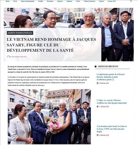 Article published on ltdn.org on July 29. Photo: VNA Article published on ltdn.org on July 29. Photo: VNA
