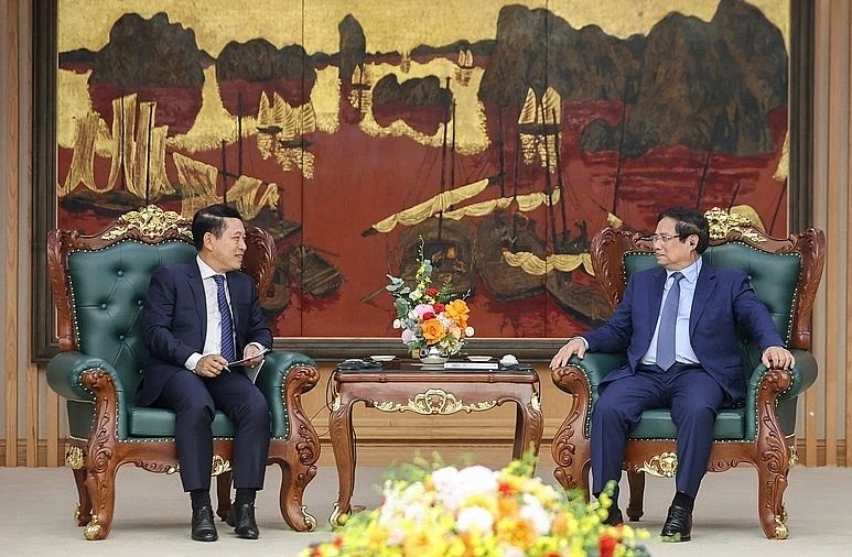 PM Pham Minh Chinh emphasizes Vietnam’s readiness to share experience with Laos on SOE reform, restructuring, as well as capital mobilisation and investment management (Photo: VGP) PM Pham Minh Chinh emphasizes Vietnam’s readiness to share experience with Laos on SOE reform, restructuring, as well as capital mobilisation and investment management (Photo: VGP)