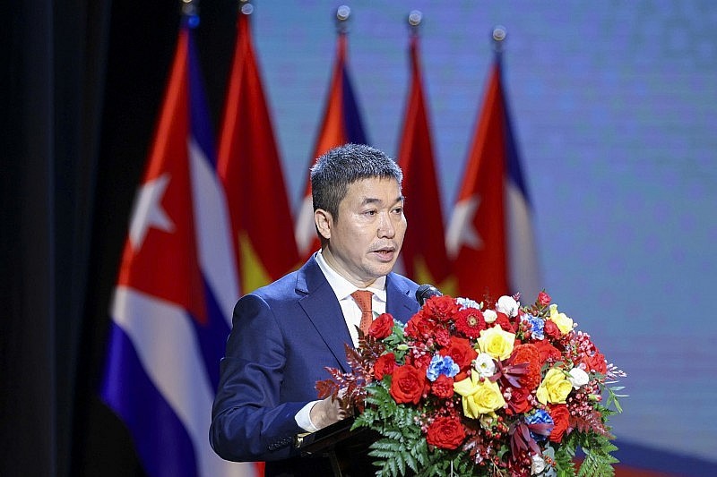 Phan Anh Sơn, President of the Vietnam Union of Friendship Organizations, at the ceremony marking the 65th anniversary of Vietnam–Cuba diplomatic relations. (Photo: Đinh Hòa) Phan Anh Sơn, President of the Vietnam Union of Friendship Organizations, at the ceremony marking the 65th anniversary of Vietnam–Cuba diplomatic relations. (Photo: Đinh Hòa)