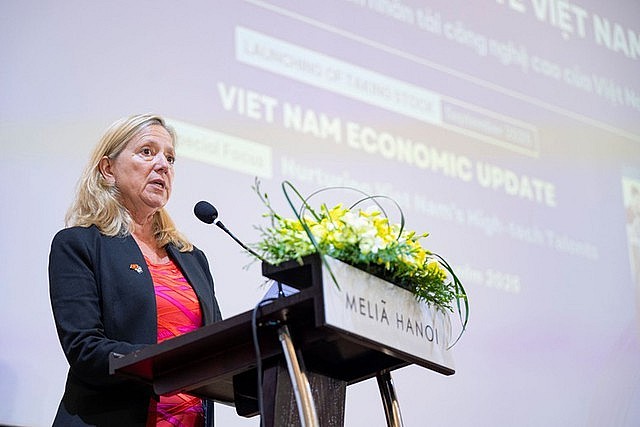 WB Division Director for Viet Nam, Cambodia, and Laos Mariam J. Sherman at the launching ceremony, Ha Noi, September 8, 2025 - Photo: VGP WB Division Director for Viet Nam, Cambodia, and Laos Mariam J. Sherman at the launching ceremony, Ha Noi, September 8, 2025 - Photo: VGP